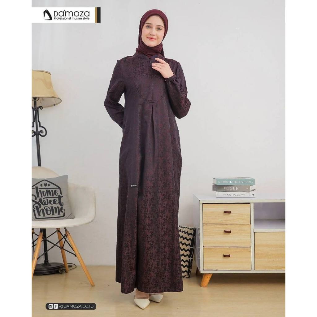 Gamis Damoza Fatima Burgundy New Arrival 2025