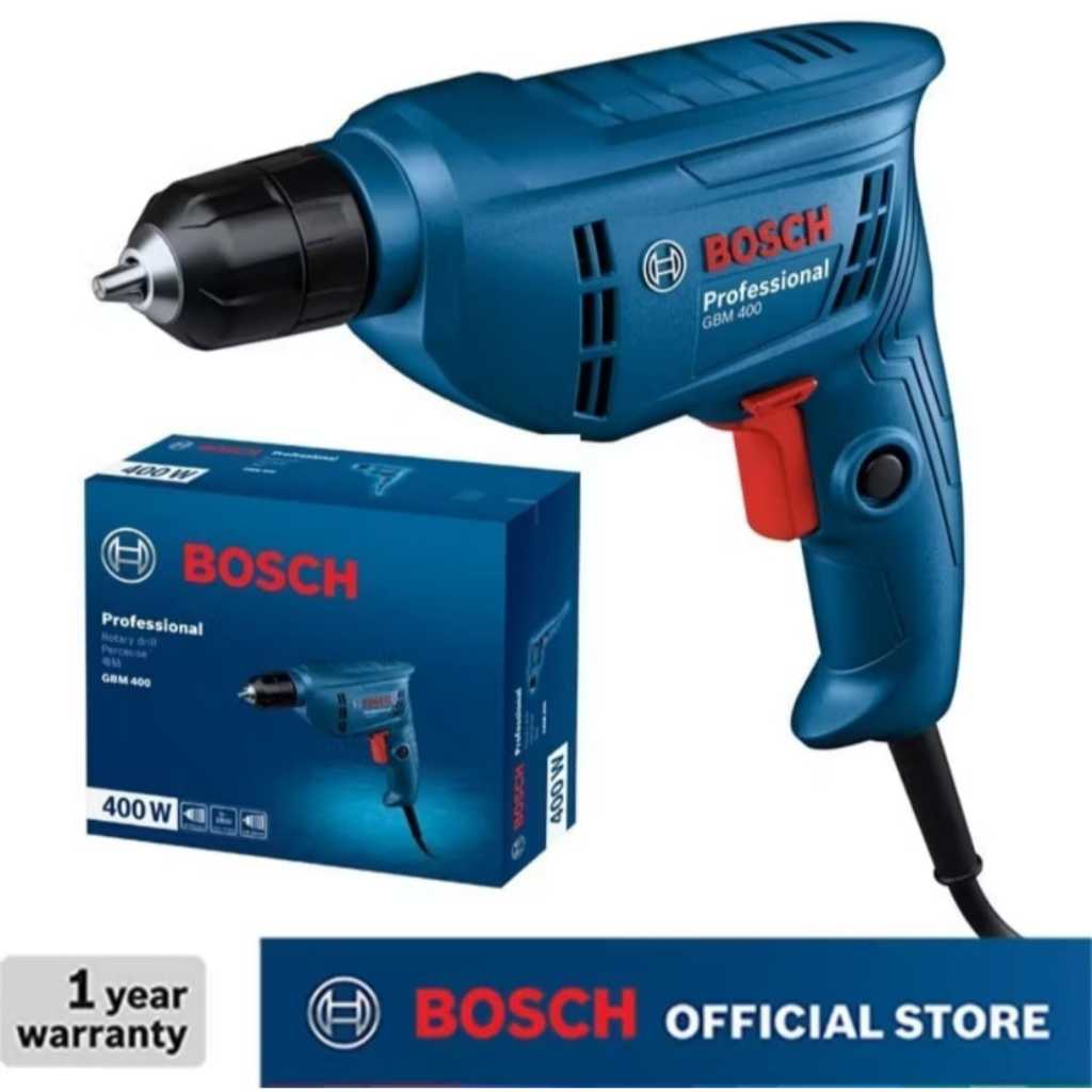 mesin bor bosch 4'' GBM 400 / mesin bor listrik bosch 10mm bolak balik