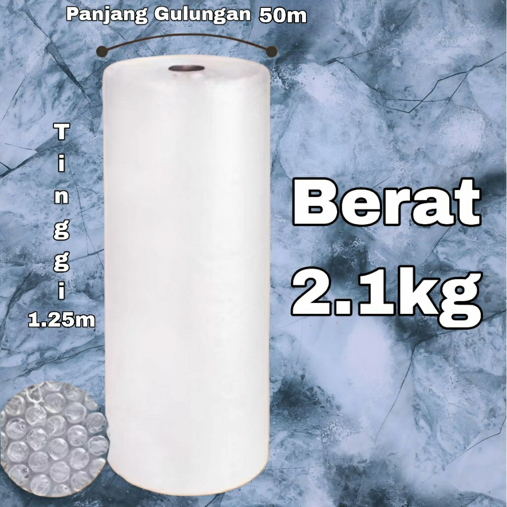 

BUBBLE WRAP GULUNGAN ROLL 1.25 M x 50 M 2.1KG BENING/TRANSPARANT