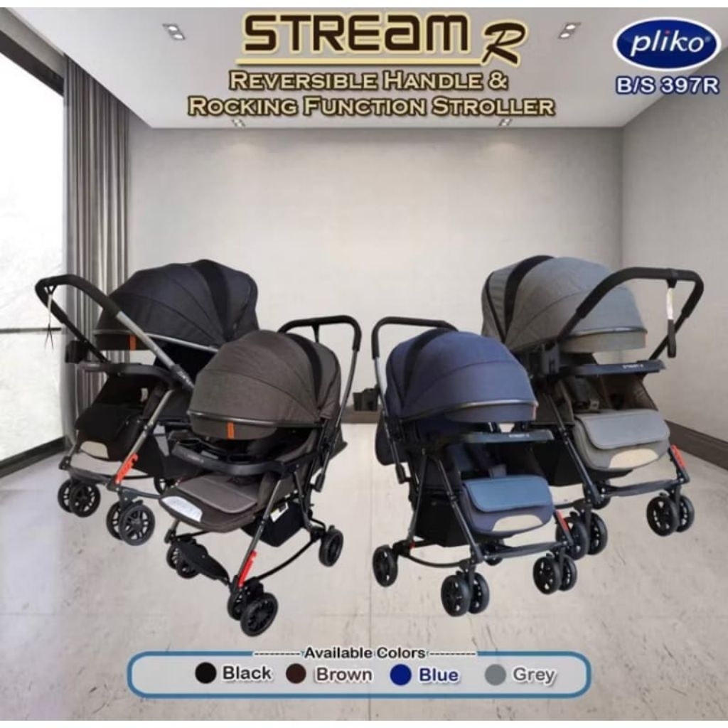 Stroller PLIKO 397 stream R / kereta bayi pliko 397 stream R