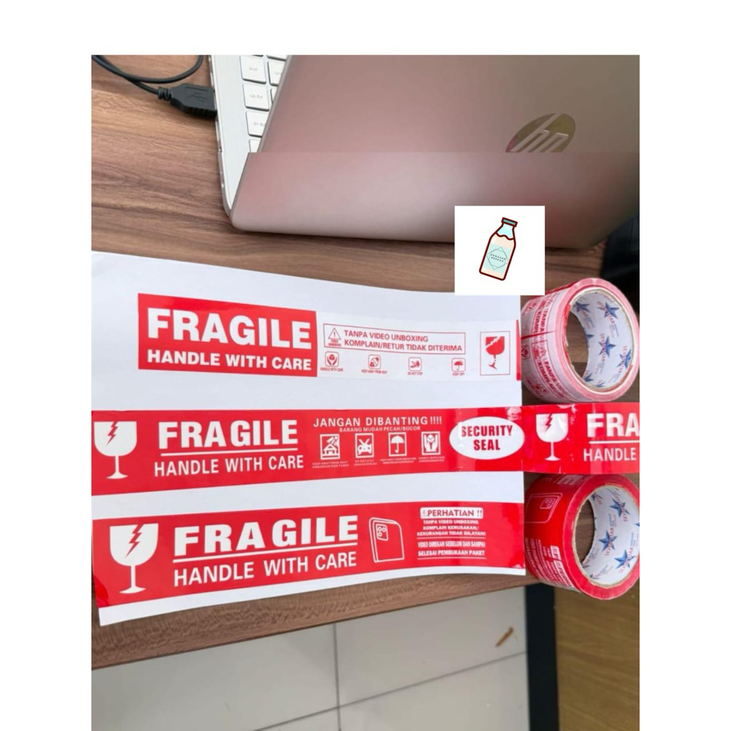 

Lakban Fragile Merah 1 dus | Karton | Grosir