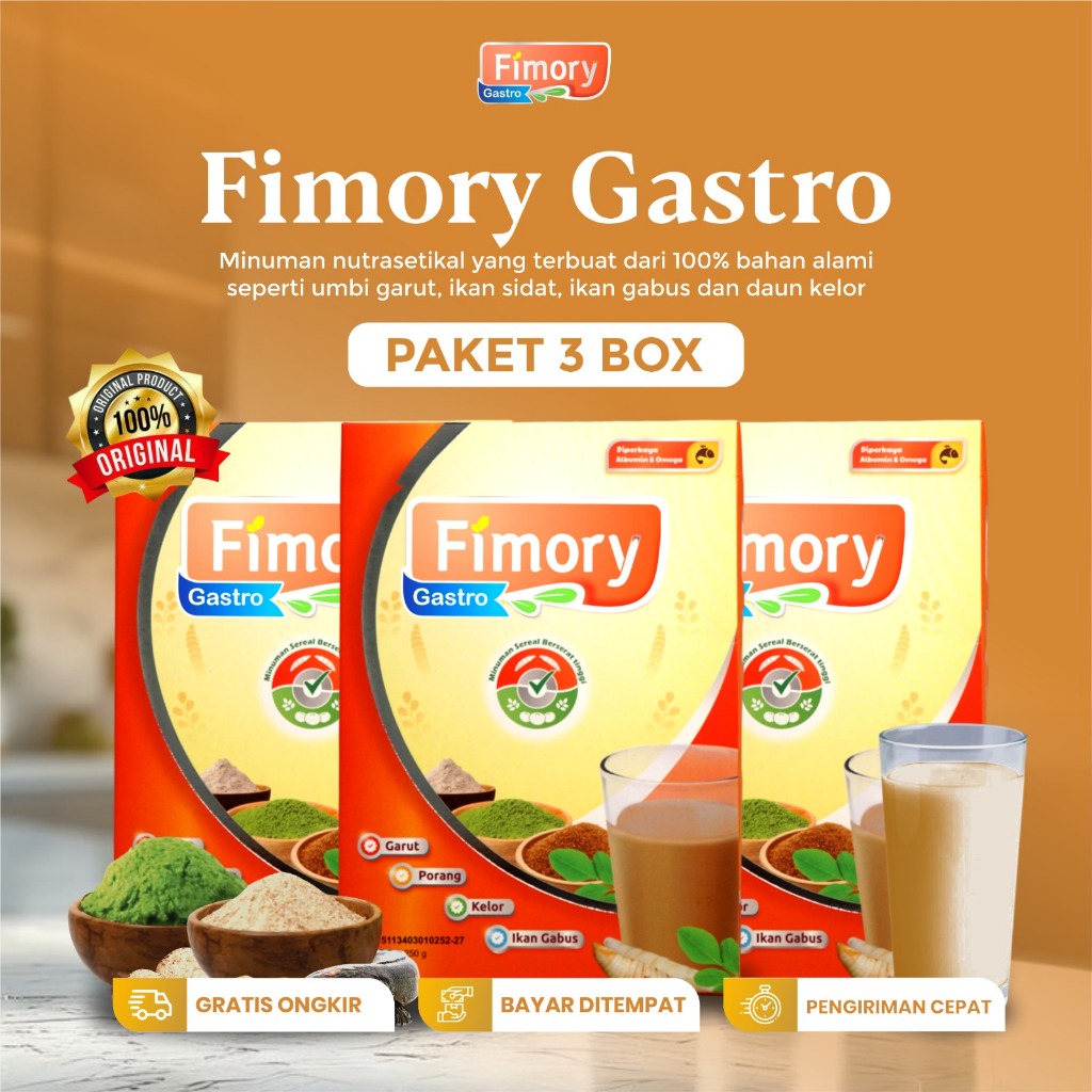 

PAKET 3 FIMORY Sereal Umbi Garut Atasi Asam Lambung Rasa Enak