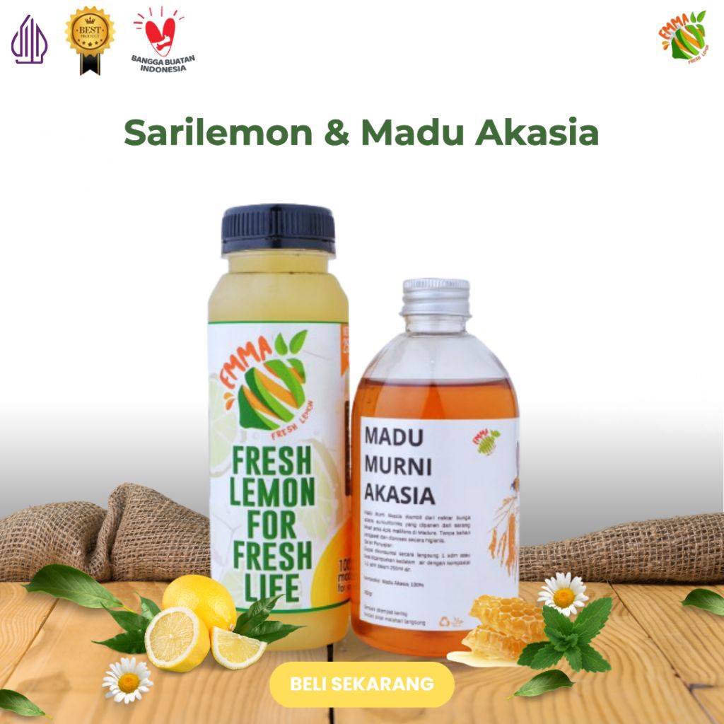 

1 Sarilemon Asli & 1 Madu Akasia Asli 350 Gram | DIET DETOX by EmmaFreshLemon