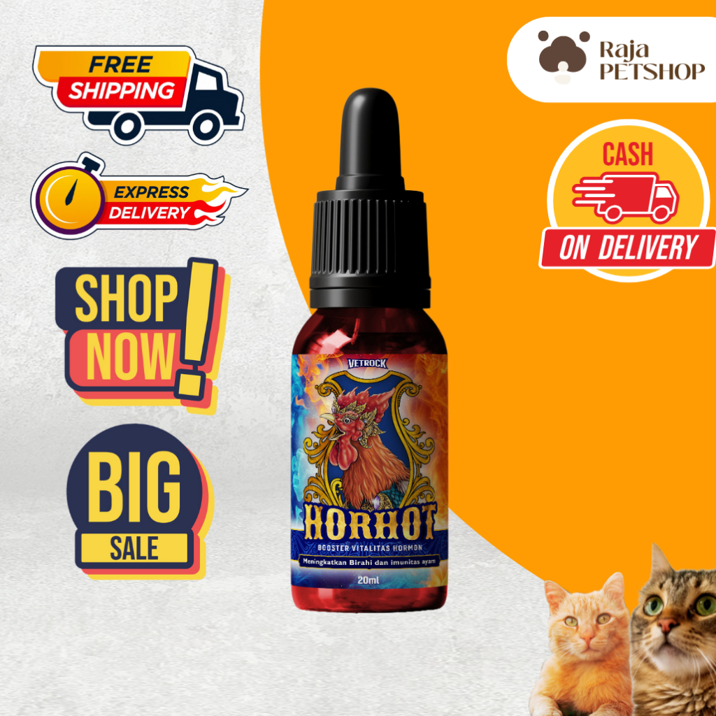HORHOT 20ML - HORMON BIRAHI KAWIN AYAM JANTAN BETINA SEMUA JENIS UNGGAS / Birahi Ayam Jantan