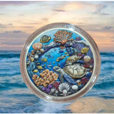 Ocean Marine Life 2024 Indonesia 1 Oz Koin Perak Silver