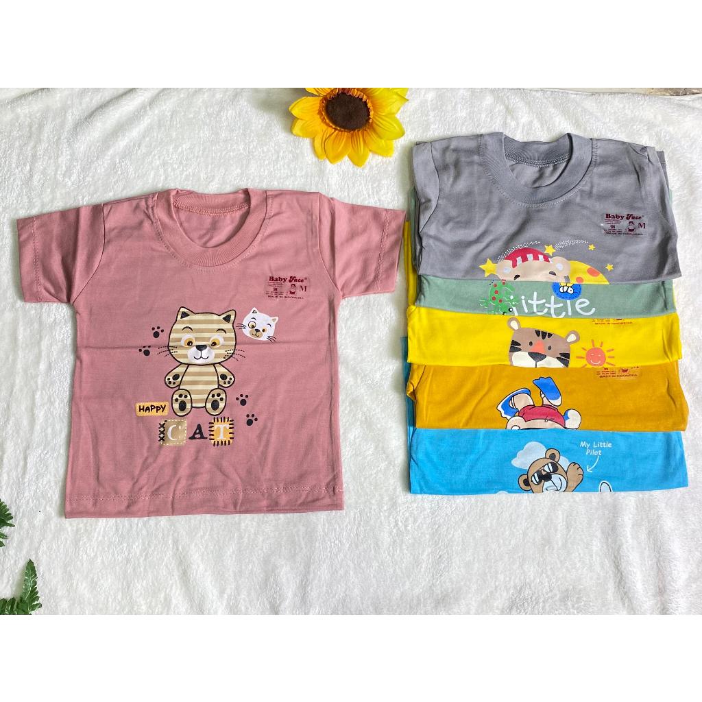 Kaos Oblong Pedek BabyFace / Baju Anak Sablon Print
