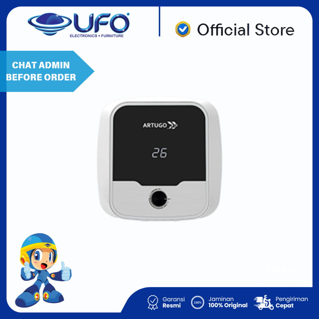 ARTUGO WATER HEATER LISTRIK 15 LITER HE15QQ
