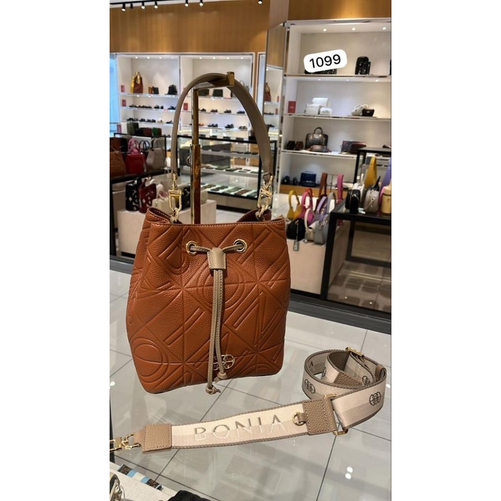 tas serut Bonia original coklat besar