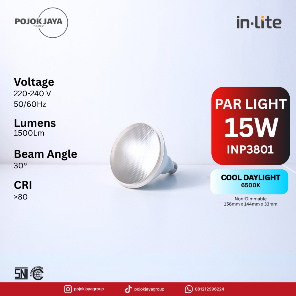 InLite LED Lampu Sorot PAR 38 15 Watt INP3801 65000K