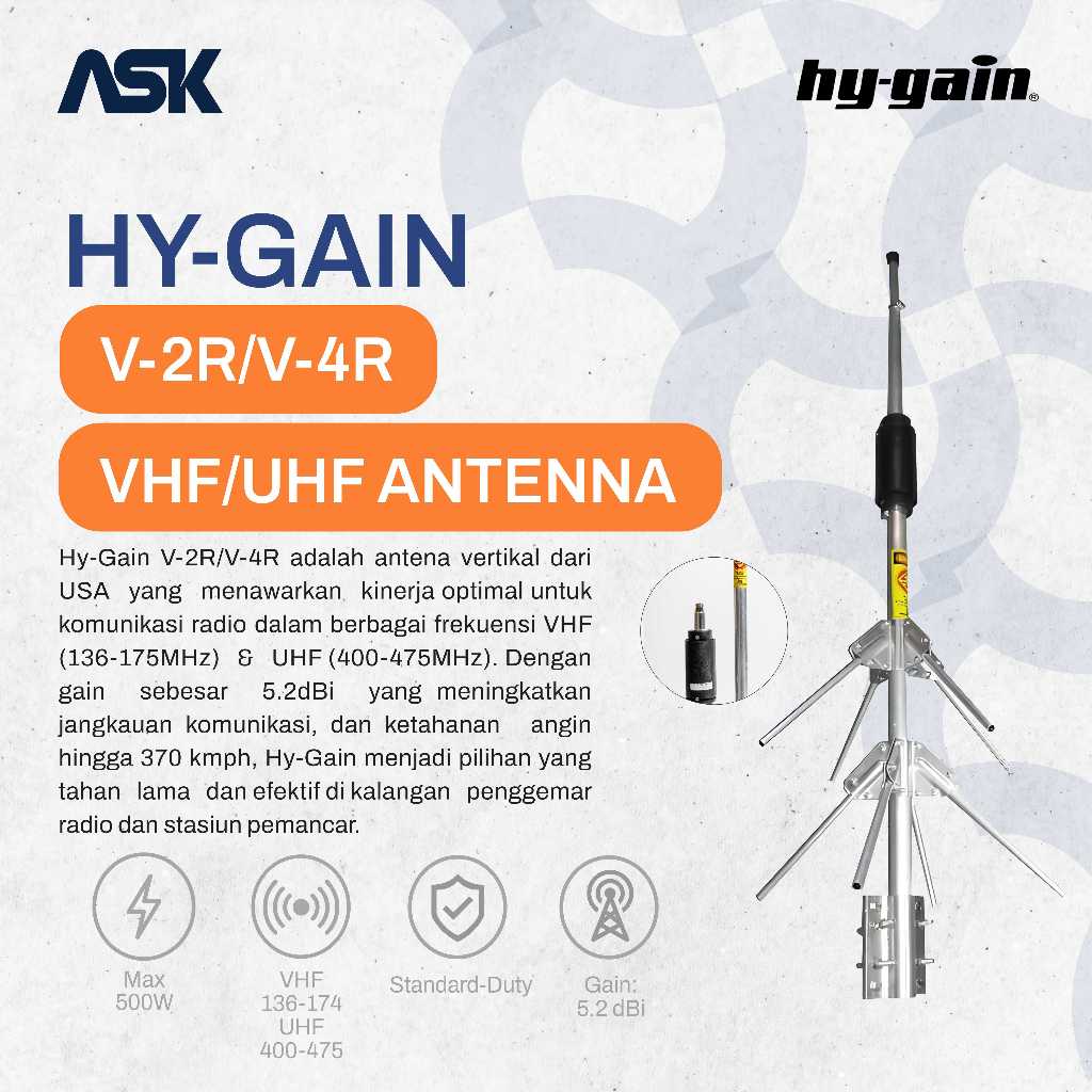 Antena Telex V-2R & V-4R HY-GAIN / Antenna V2R & V4R