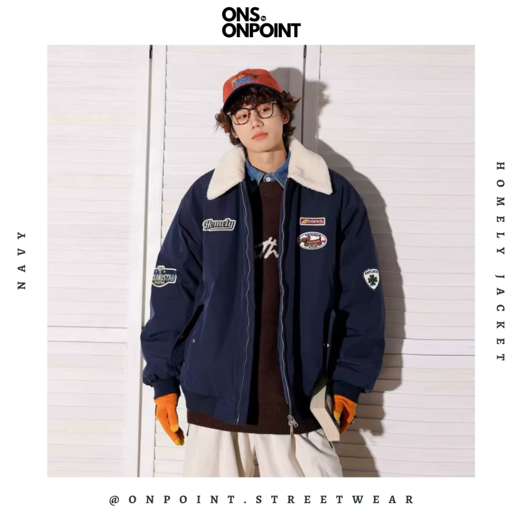 [ONS BY ONPOINT] Homely Jacket - jaket pria jaket varsity pria leather jacket baseball jaket varsity