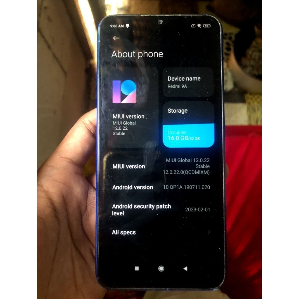 hp redmi 9a ram 3/32 mulus