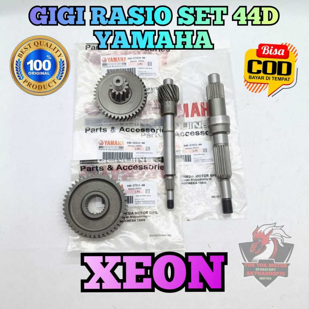 Gigi Rasio Set 44D Asli Original Motor Yamaha XEON KARBU , XEON RC GIR GER GEAR RATIO Girbox gardan