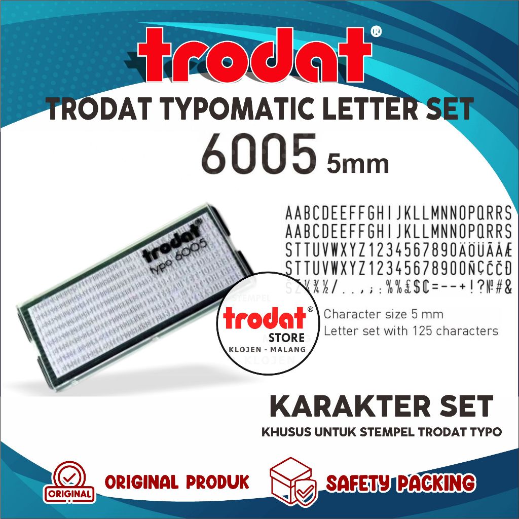 

Trodat 6005 karakter Khusus Untuk Stempel TRODAT 4911 TYPO , 4912 TYPO ,4913 TYPO