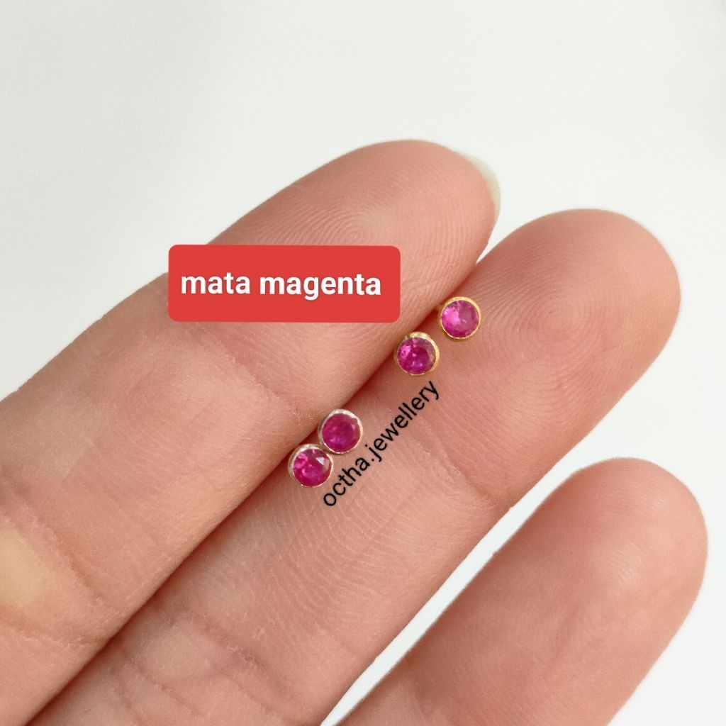 GIWANG TINDIK HIDUNG/ANTING TUSUK BAYI PERAK 925 ASLI LAPIS MAS