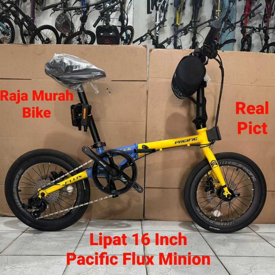 Sepeda Lipat 16 Inch Pacific Flux Minions Sepeda Lipat Pacific Flux Minions16 Inch 10 Speed