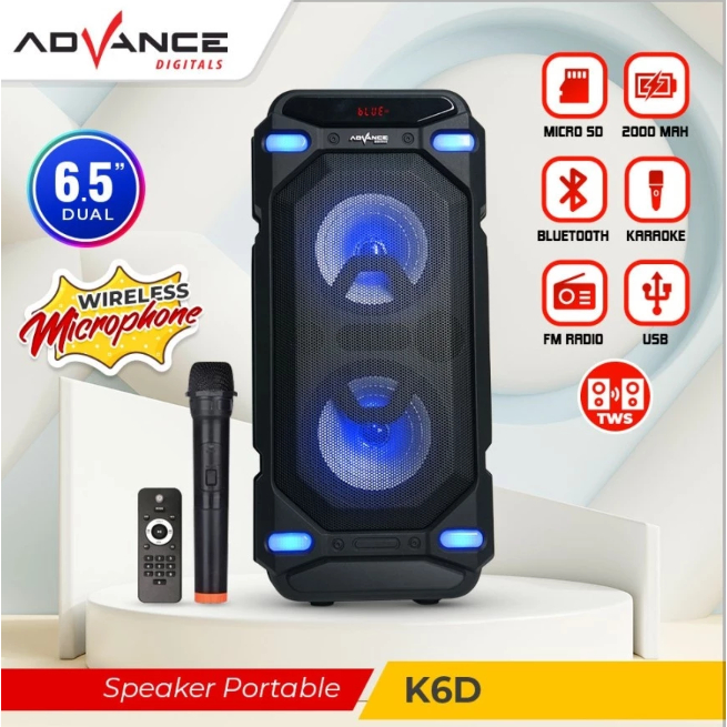 ADVANCE SPEAKER PORTABLE 6.5" K6D