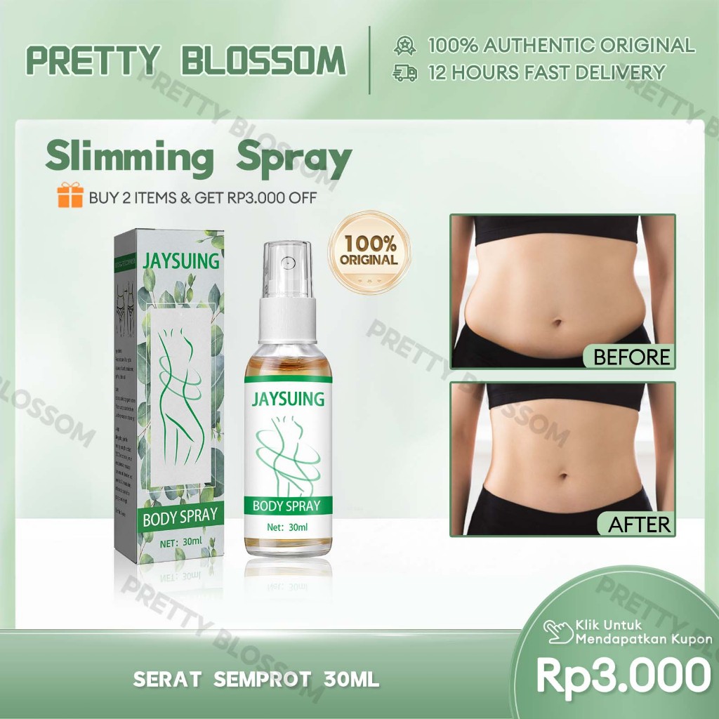 Jaysuing Body Slimming Spray Firming Skin Herbal Essential Oil Body Spray Tummy Slimming Spray 30ml