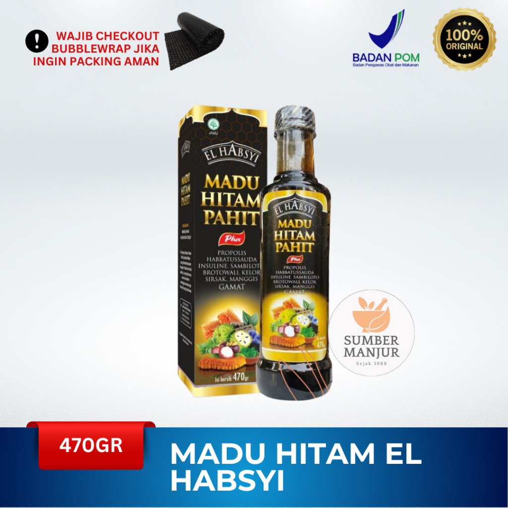 

EL HABSYI MADU HITAM PAHIT / 470 GR ORIGINAL