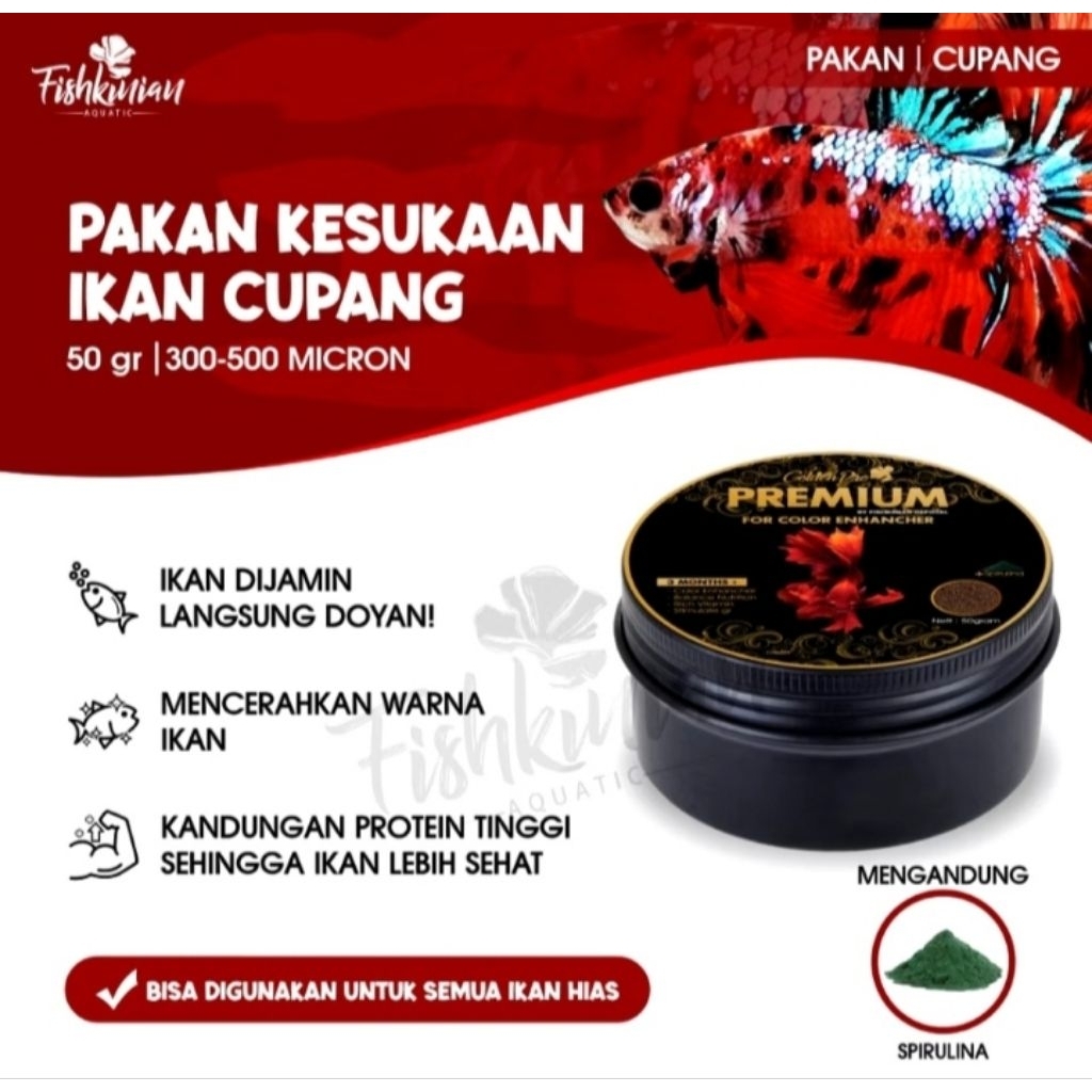 PELET CUPANG PREMIUM & HBK PAKAN/PELET MAKANAN IKAN HIAS KECIL
