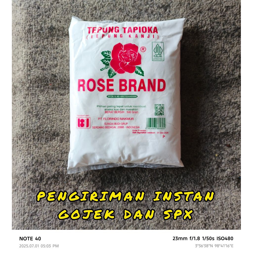 

ROSEBRAND ~ TEPUNG TAPIOKA (TEPUNG KANJI) 1KG