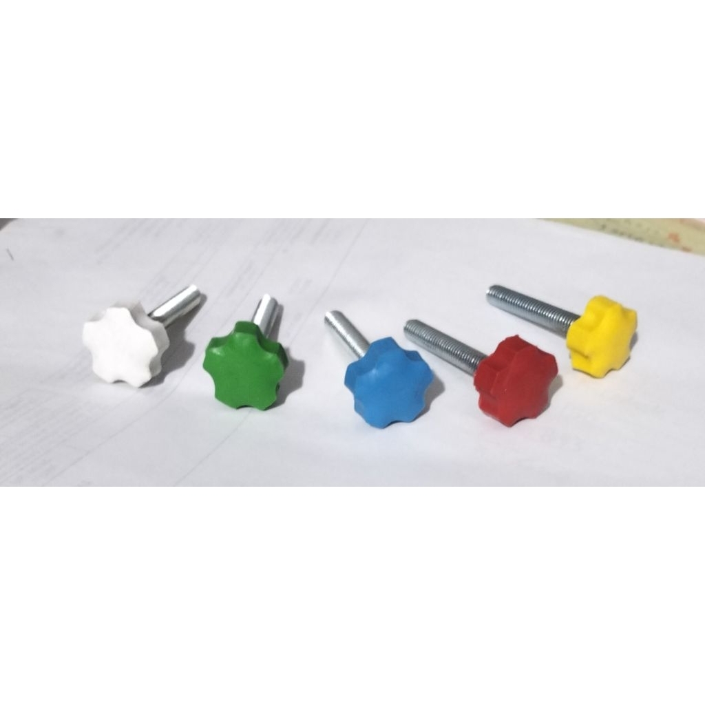 Knob W star baut M6 x 50 (efektif panjang drat 40 mm)