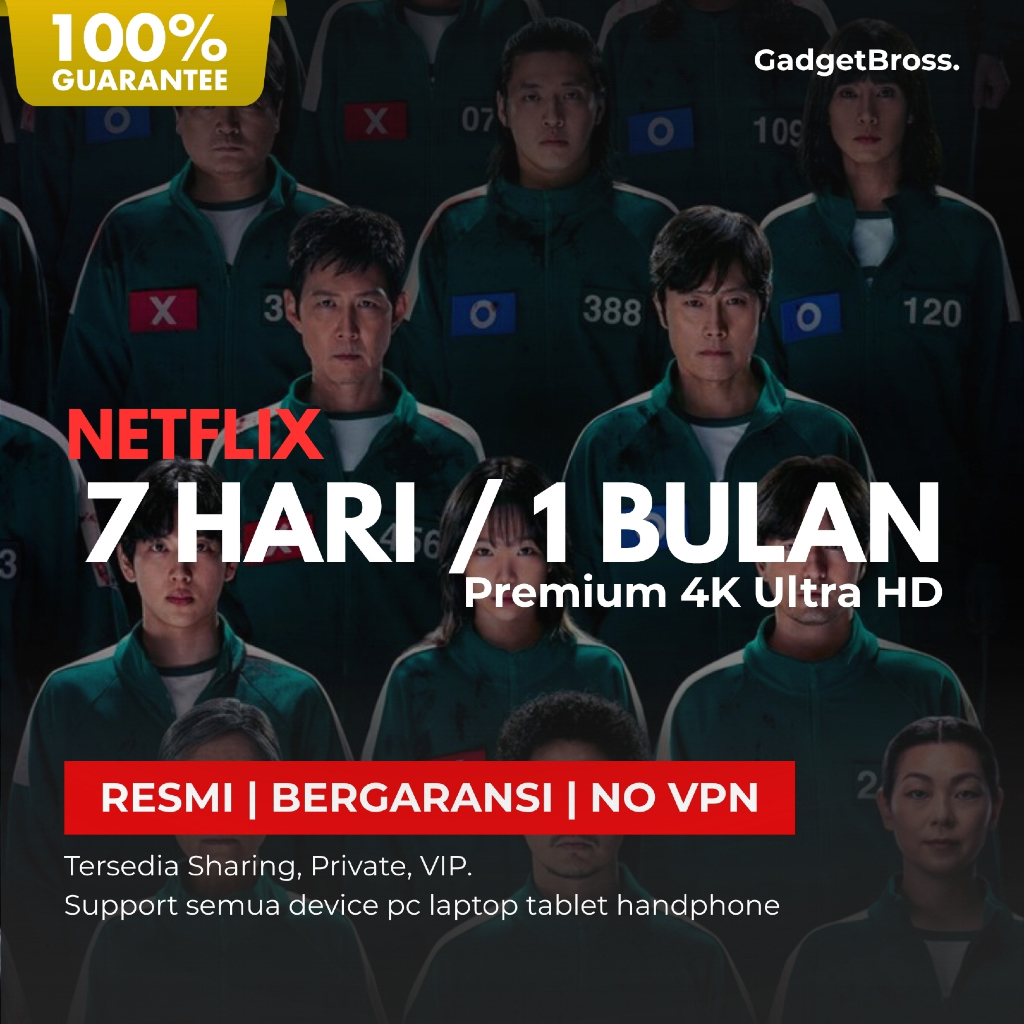 NETFLIX PREMIUM 1 MINGGU PRIVATE | PAKET LANGGANAN 4K ULTRA HD BERGARANSI TERMURAH
