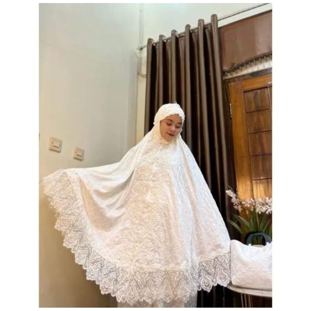 mukena sutra Paris original Payet+renda