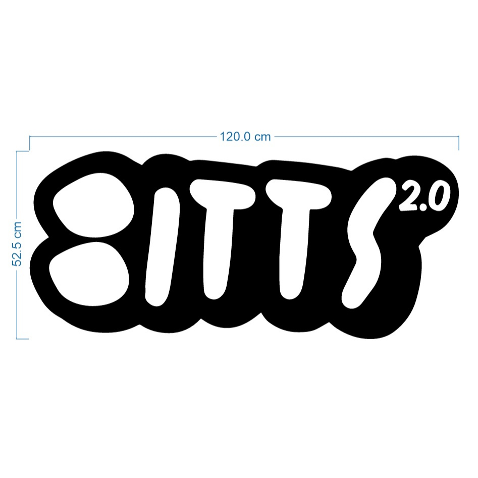 Akrilik Papan Nama No Rumah 2 Layer Dengan LED Ukuran 120x52,5cm