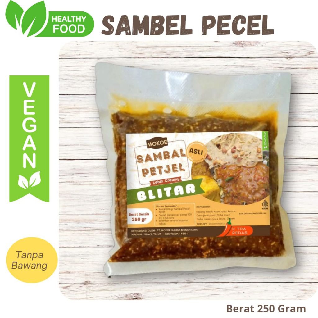 

Sambel Pecel VEGAN Tanpa Bawang 250 Gram