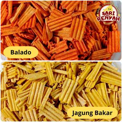

Keripik Kentang Keriting 250 Gram / Cemilan Camilan - Sari Renyah