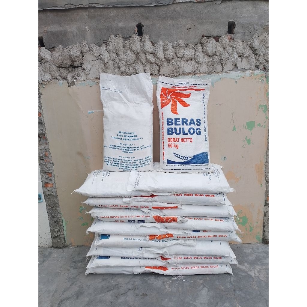 karung bekas beras Bulog 50 kg tebal kuat termurah