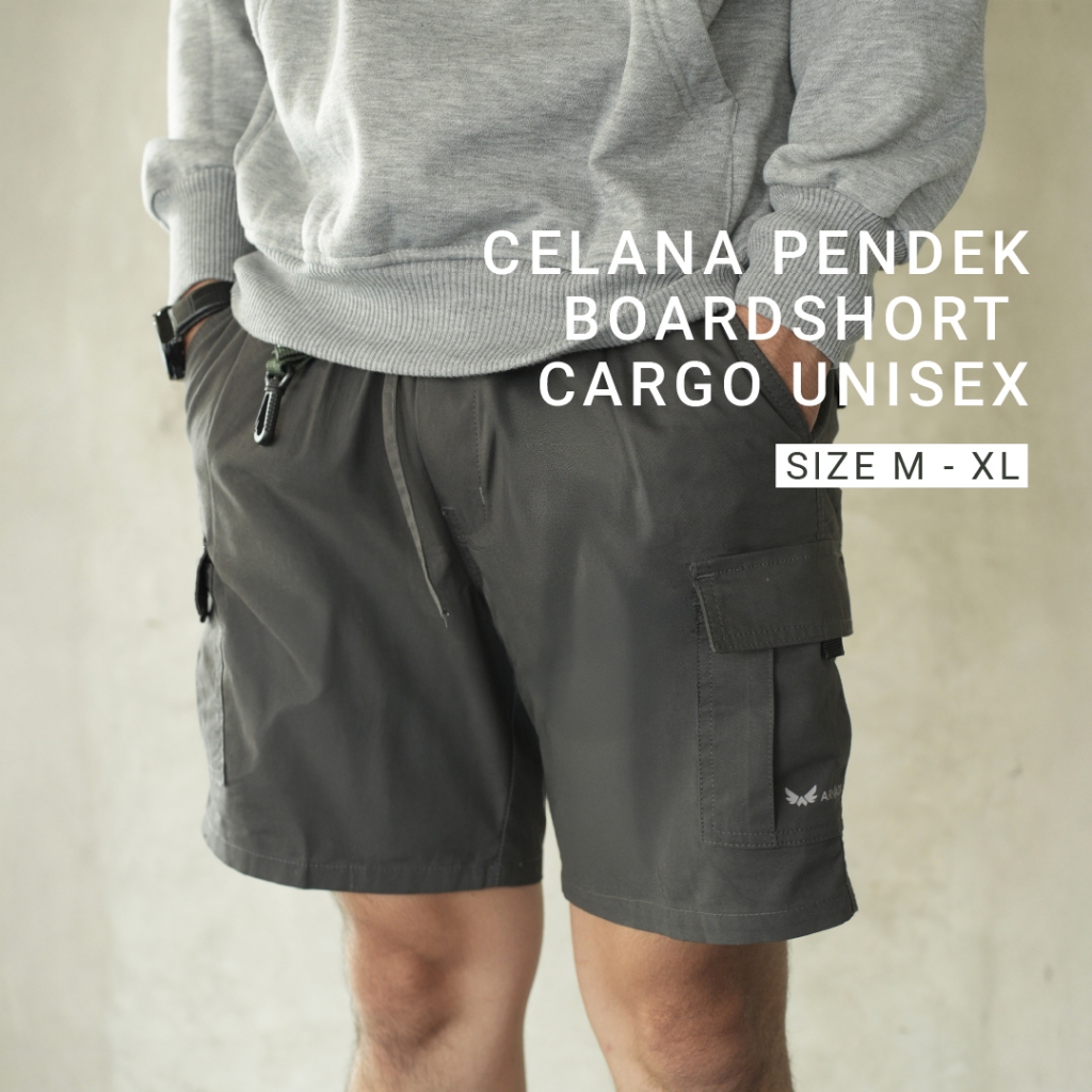 Arvada - Celana Pendek Cargo Boardshort Pria Wanita Unisex