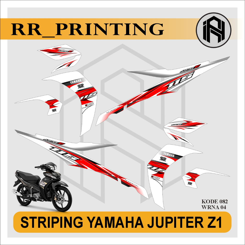 STIKER STRIPING YAMAHA JUPITER Z1 STICKER YAMAHA JUPITER Z1 BERLAMINASI KUALITAS ORIGINAL K082