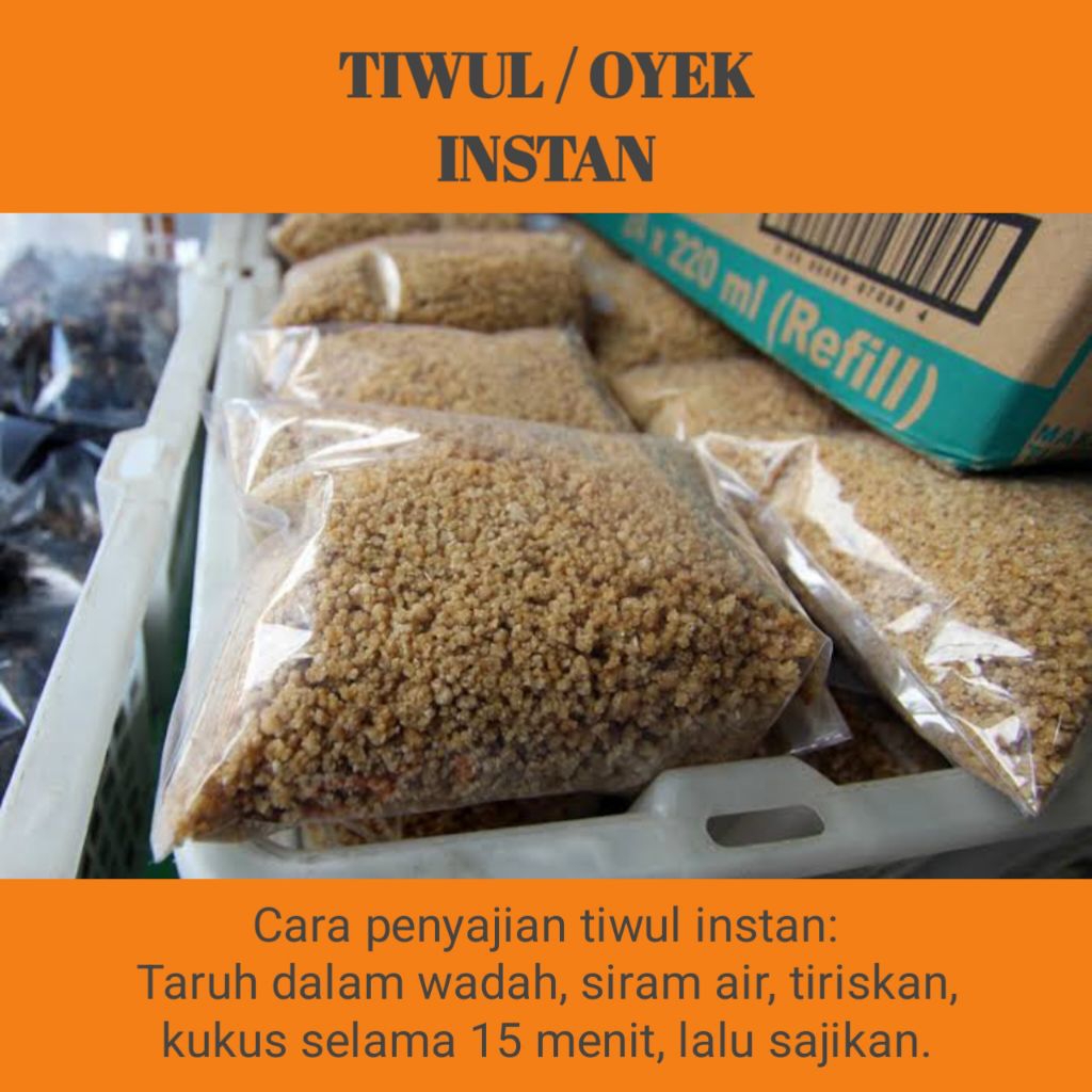 

TIWUL ATAU OYEK INSTAN - Berat 1 Kg (1000)
