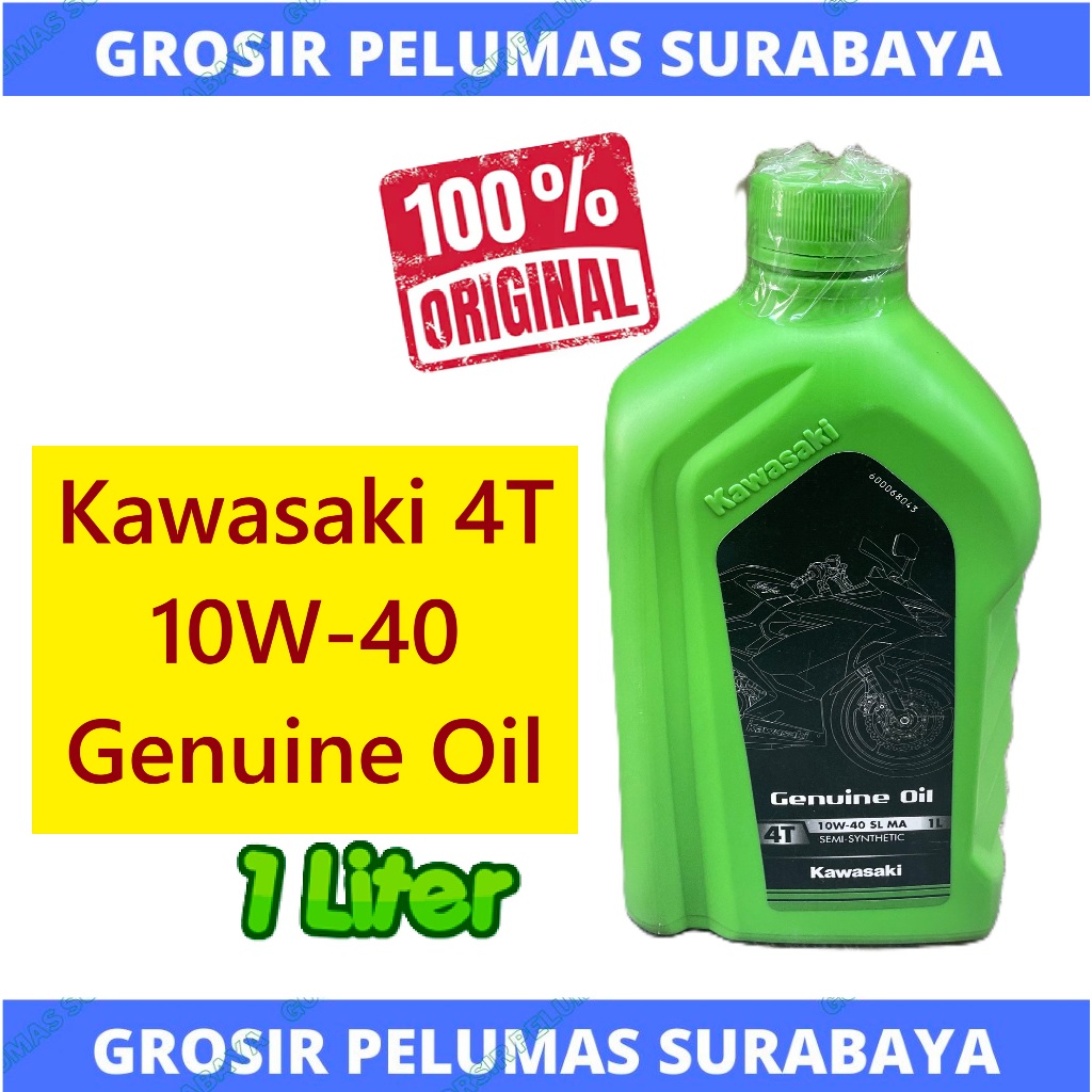 ORIGINAL Oli Kawasaki Genuine oil 4T sae 10W 40 10W-40 Botol 1 Liter Kawasaki synthetic