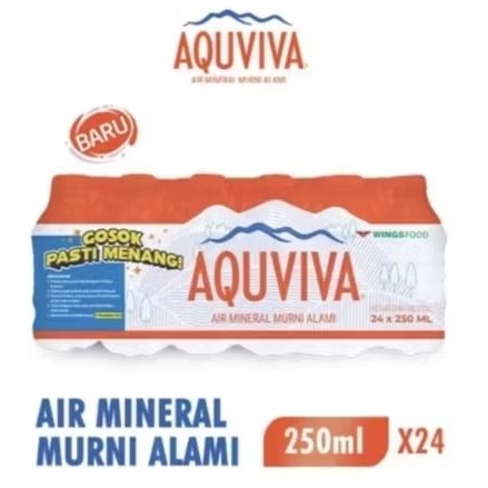 

Aquviva air mineral 250ml x 24 pcs per 1 dus air mineral murni alami
