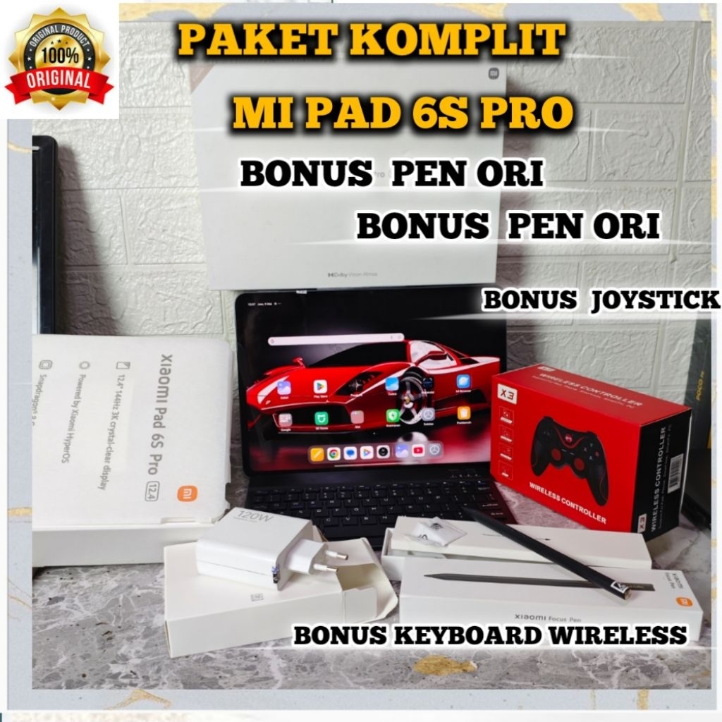XIAOMI MI PAD 6S PRO BONUS FOCUS PEN ORI & JOYSTICK WIRELESS SECOND ORIGINAL