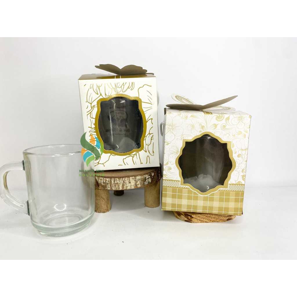 

Souvenir Kemasan Paper Box Gelas CG Kaca Minum Packaging Box Gelas Gagang 250ml