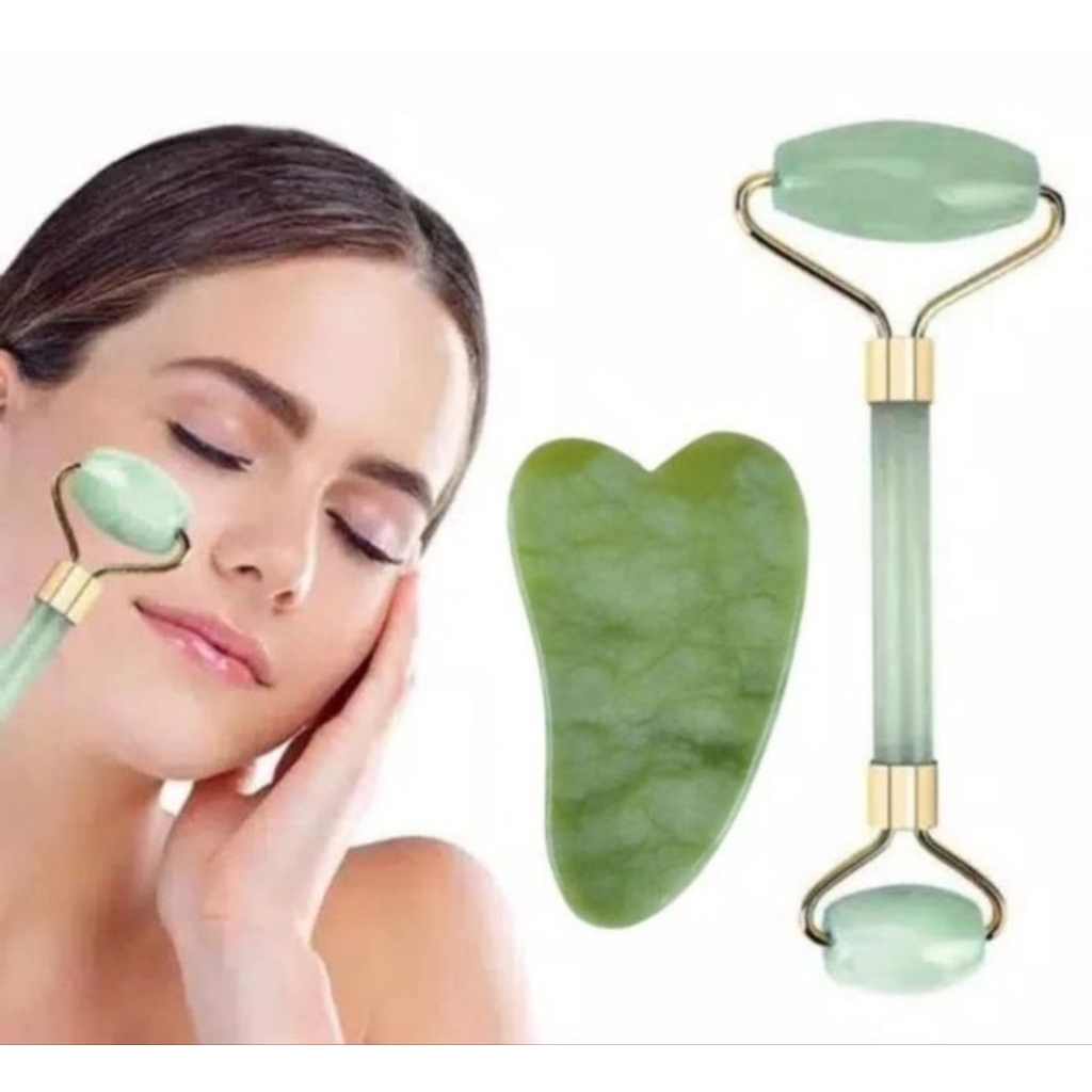 JADE ROLLER DAN GUASHA FACIAL MASSAGER PIJAT WAJAH