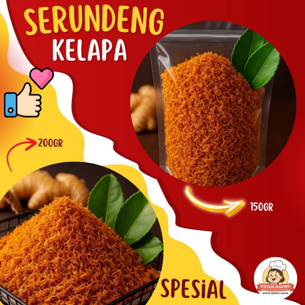

Serundeng Kelapa Gurih Kering Premium 150-200gram