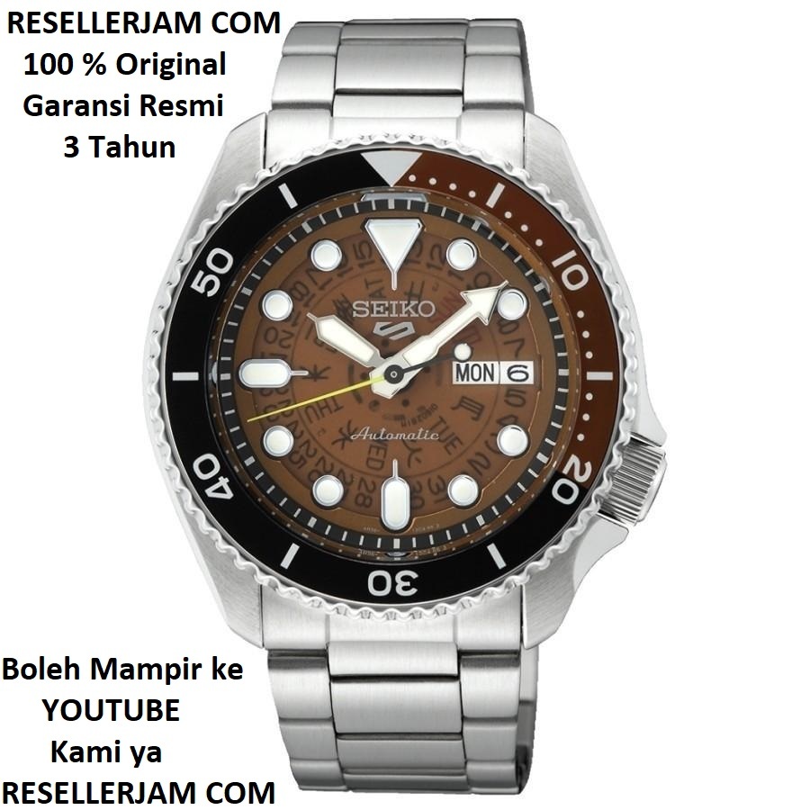 Jam Tangan Seiko 5 Sports SKX SRPJ47K1 'Skeleton Style' Automatic SRPJ47 Original Garansi Resmi