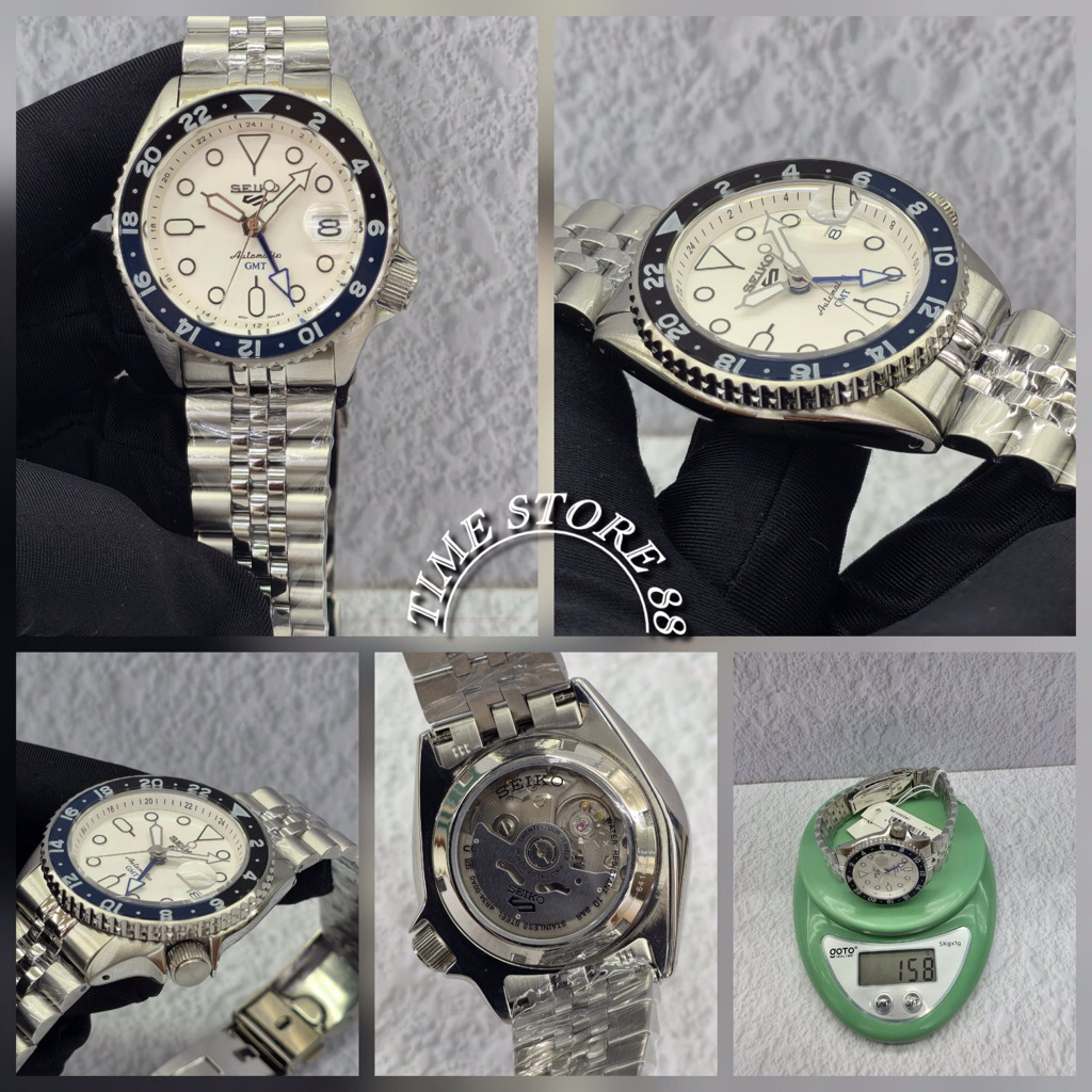 Seiko 5 Sports GMT Automatic White Limited Edition Fullset Box