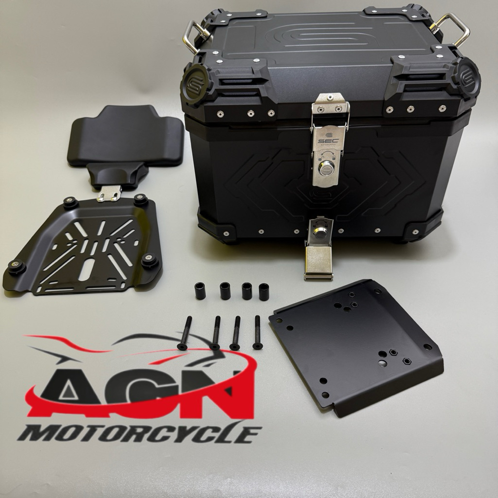 Paketan Top Box Sec 45Liter Komplit Plus Backrest Senderan Breket Box Honda Pcx 150/ Pcx 160