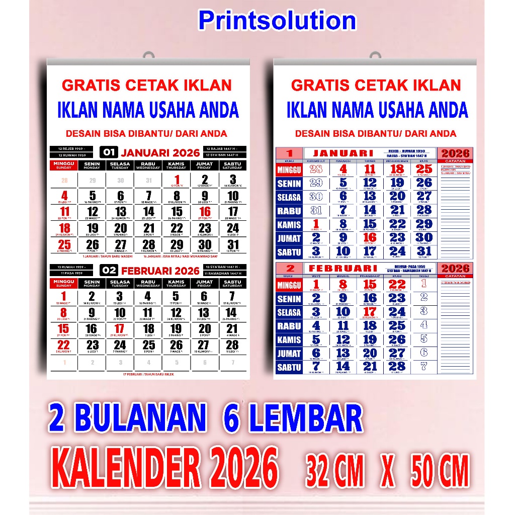 

Kalender Dinding 2025/2026 Dengan Iklan