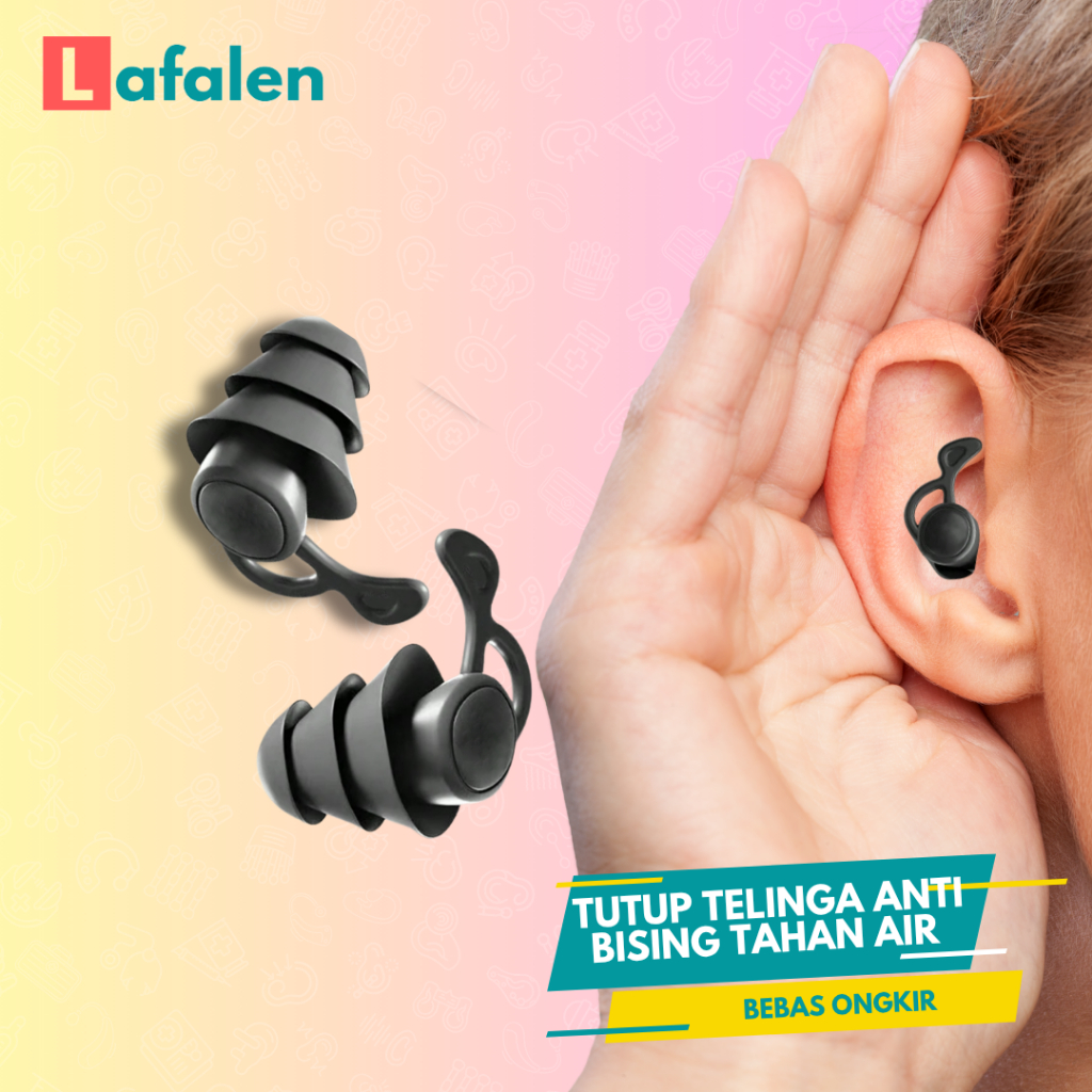 Earplug Penutup Telinga | Penutup Telinga Untuk Tidur | Penutup Kuping Anti Bising 3 Layer - Lafalen
