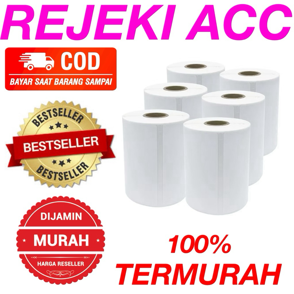 

Kertas Thermal 100 x 120 Paper Roll 100x150 mm Isi 250 & 500 Lembar / Label Sticker Barcode Ukuran A6 Lebel Print Tempel Resi Pengiriman Cetak Jelas Tebal Anti Air Perekat Kuat Stiker EDC Lembaran Waterproof Marketplace Online Shop Continuous Paper