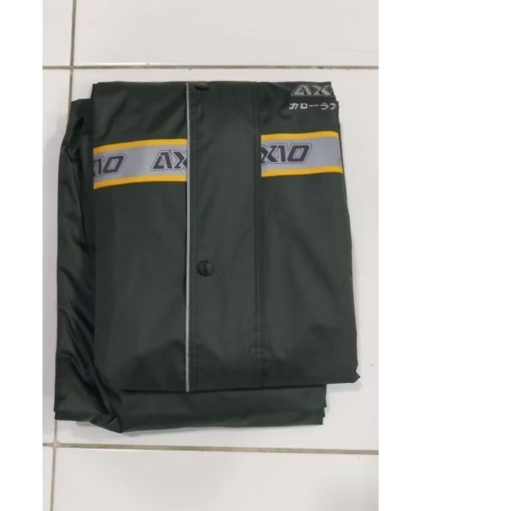 jas hujan axio original 882 silver series Hijau Army pria /wanita