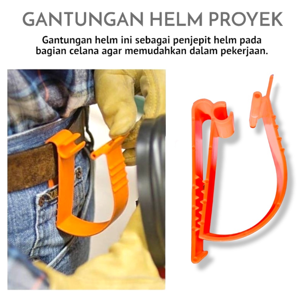 Gantungan Helm Safety Proyek / Penjepit Helm Safety / Clip Helmet Safety