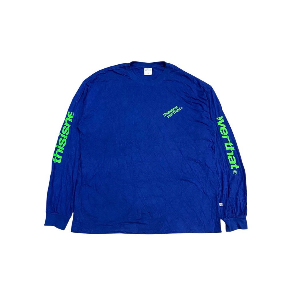 Thisisneverthat Spell out Longslevee tee Blue